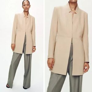 ZARA  Long Blazer Dress Coat Cream Size XS